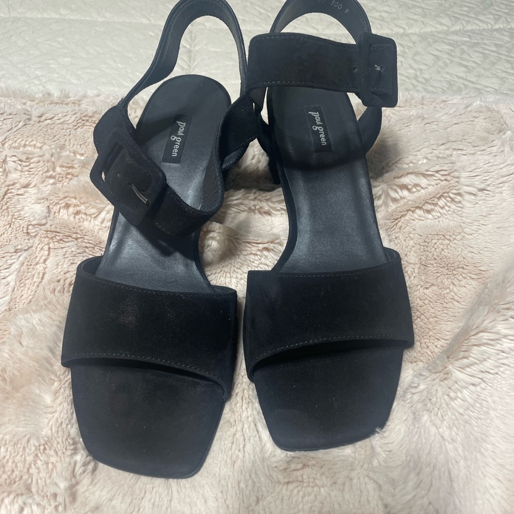 Paul Green Black Sandals with Adjustable Straps